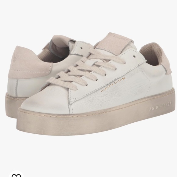 All Saints Shoes - Shana Low Top Sneaker In
Chalk White/ Pink women sise 8 gently used 🌷